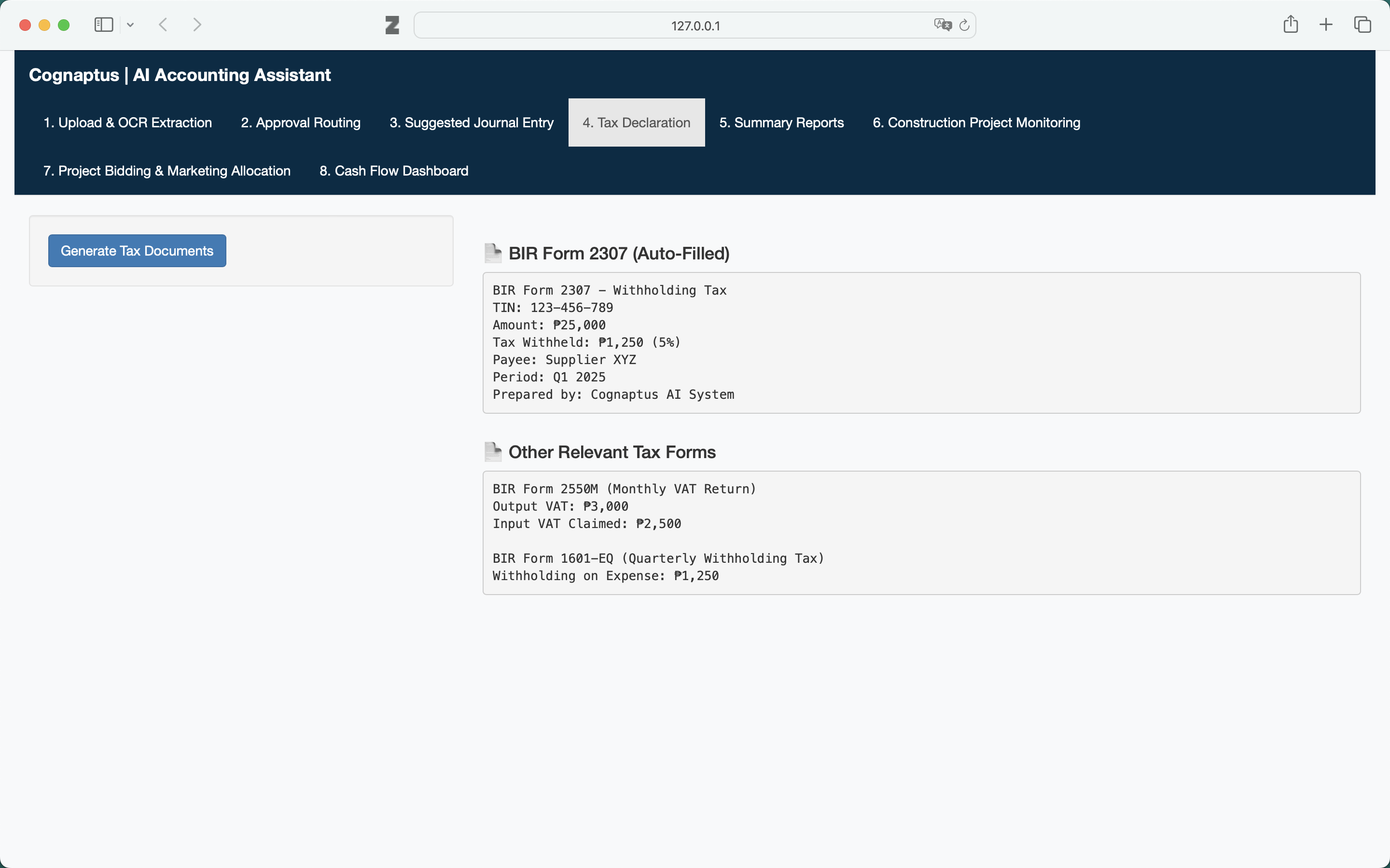 Tax Form Automation