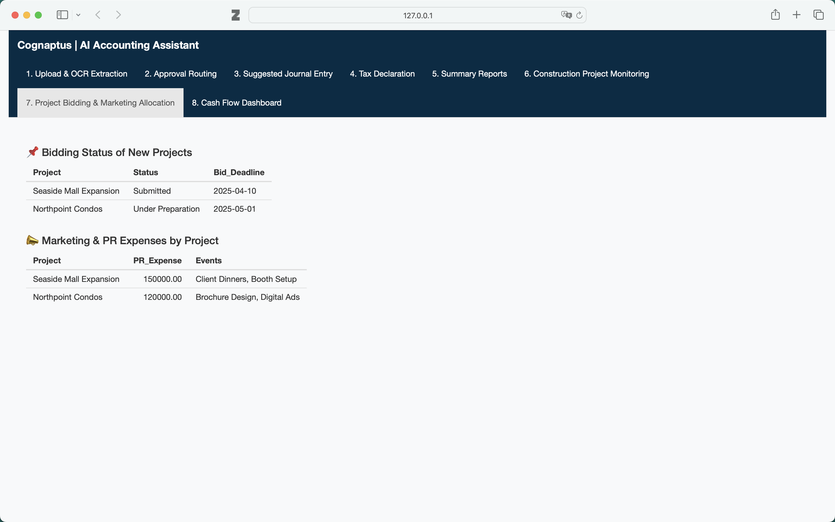Bid Tracking